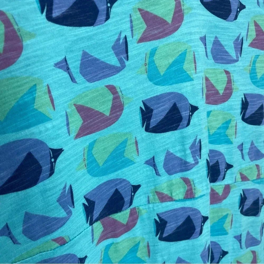 Fresh Produce Luna Blue Amelia Fish School Jersey Cotton Dress - Picture 3 of 6